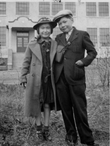 May 8, 1937, Wm Jr and Mabel Sato at theJesse Lee Home, Seward, AK.jpeg